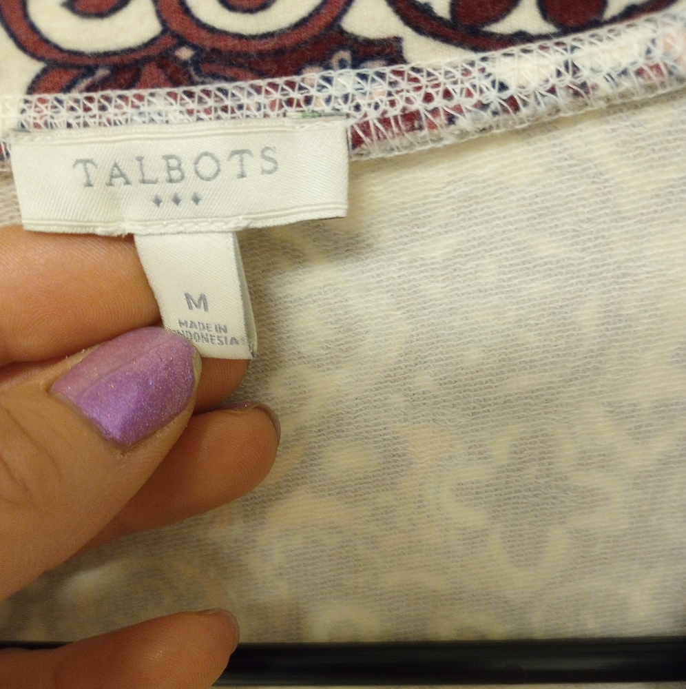 Women's Talbots Patterned Zip Up Jacket - image 2